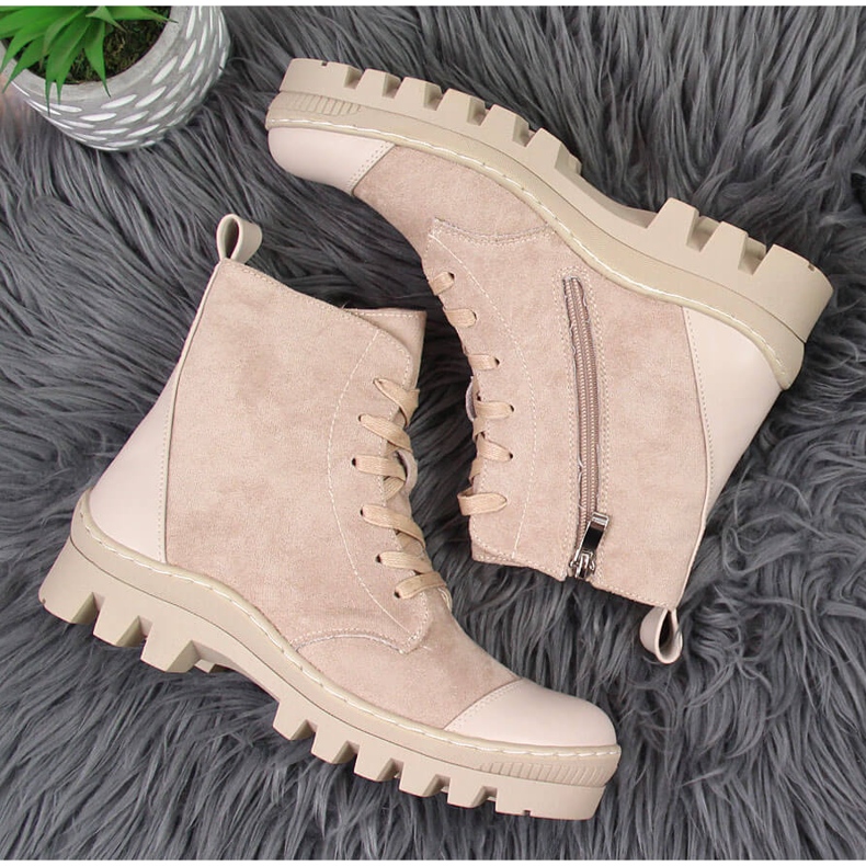 S.Barski Baskets plateforme DA beiges, femmes 2