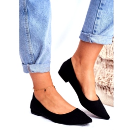 News Ballerines Élégantes en Daim Noir 20BL35-2140 le noir 1