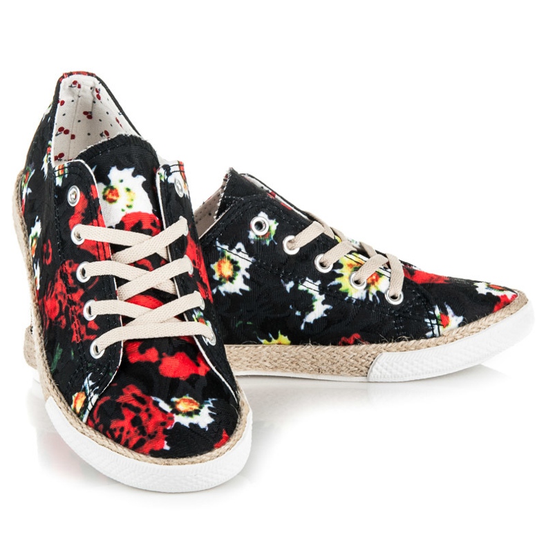 Kylie Espadrilles à lacets le noir 1