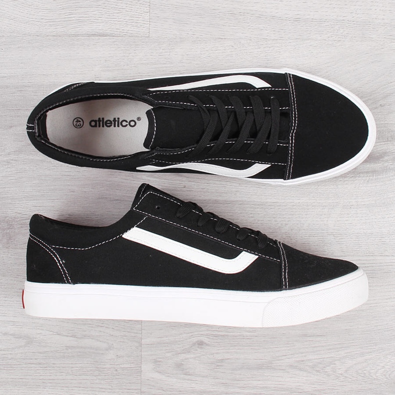 Baskets basses homme Atletico noires le noir 1