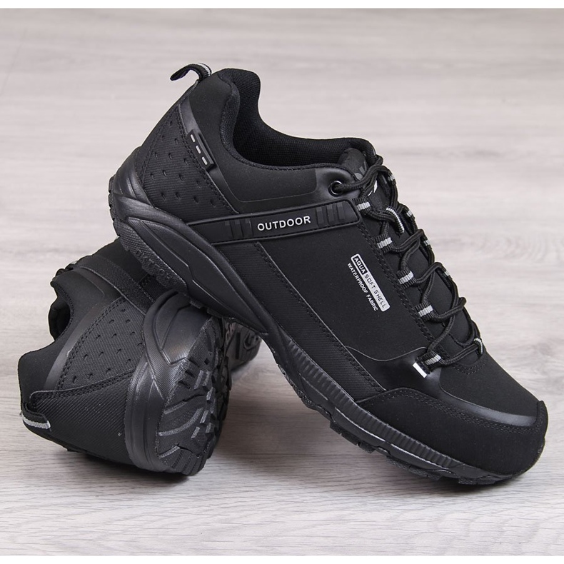 Chaussures de sport de trekking imperméables noires pour hommes DK 1