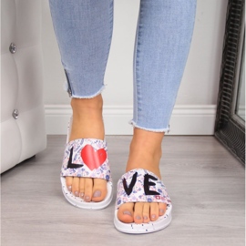 Chaussons de plage femme en caoutchouc blanc Big Star blanche 2