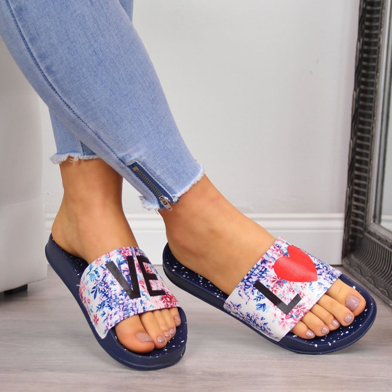 Chaussons de plage caoutchouc femme bleu marine Big Star 1 Chaussons de plage caoutchouc femme bleu marine Big Star 1