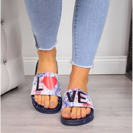 Chaussons de plage caoutchouc femme bleu marine Big Star 2 Chaussons de plage caoutchouc femme bleu marine Big Star 2