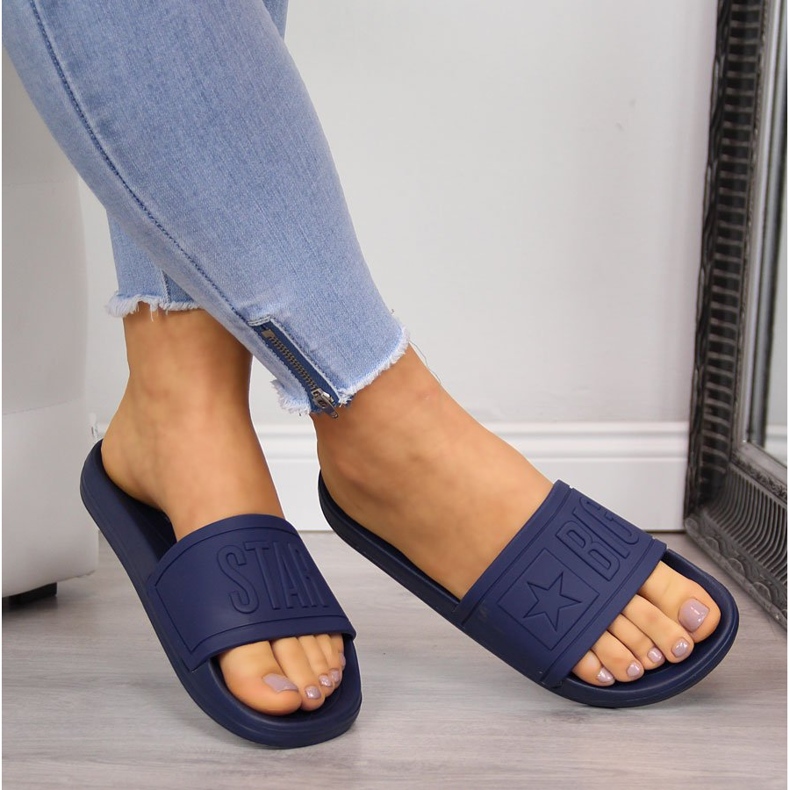 Big Star DD274A269 chaussons de plage en caoutchouc bleu marine 1