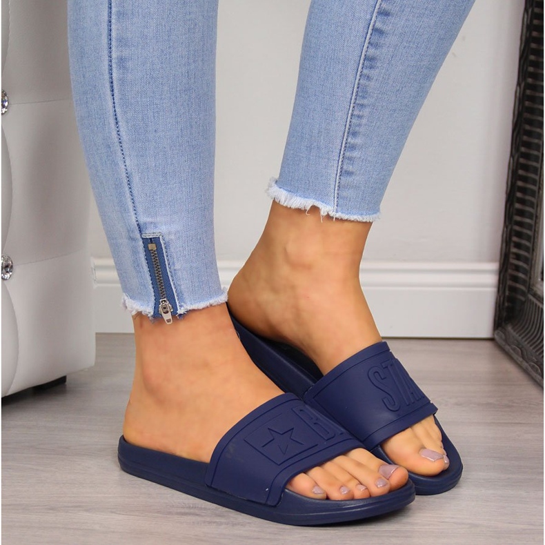 Big Star DD274A269 chaussons de plage en caoutchouc bleu marine 2