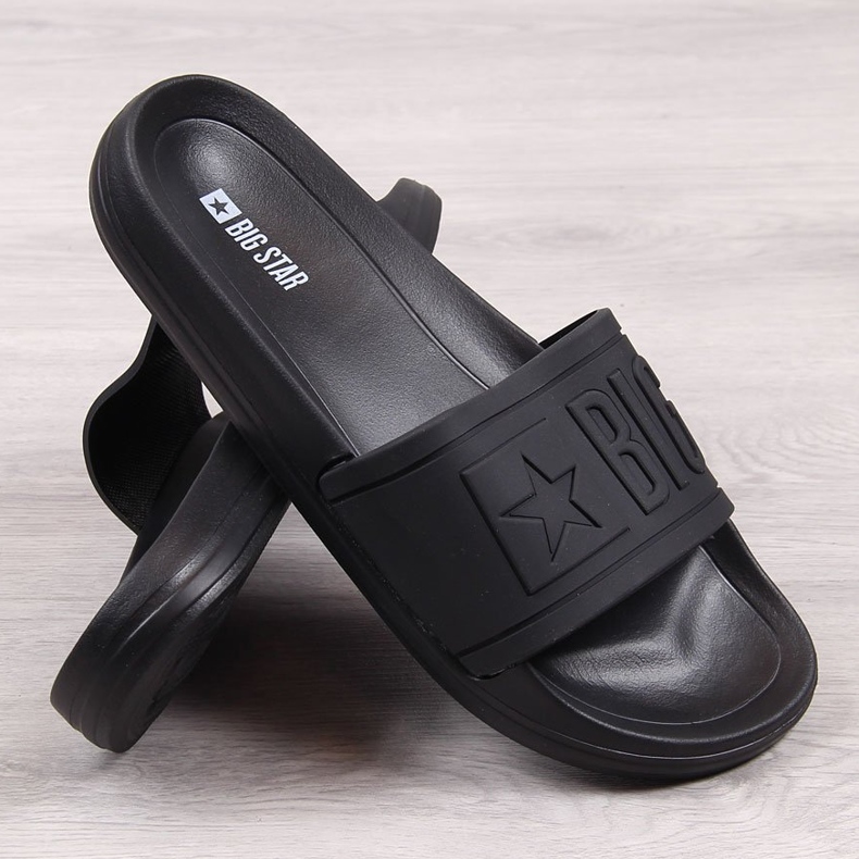 Chaussons de plage en caoutchouc pour enfants noir Big Star DD374157 1