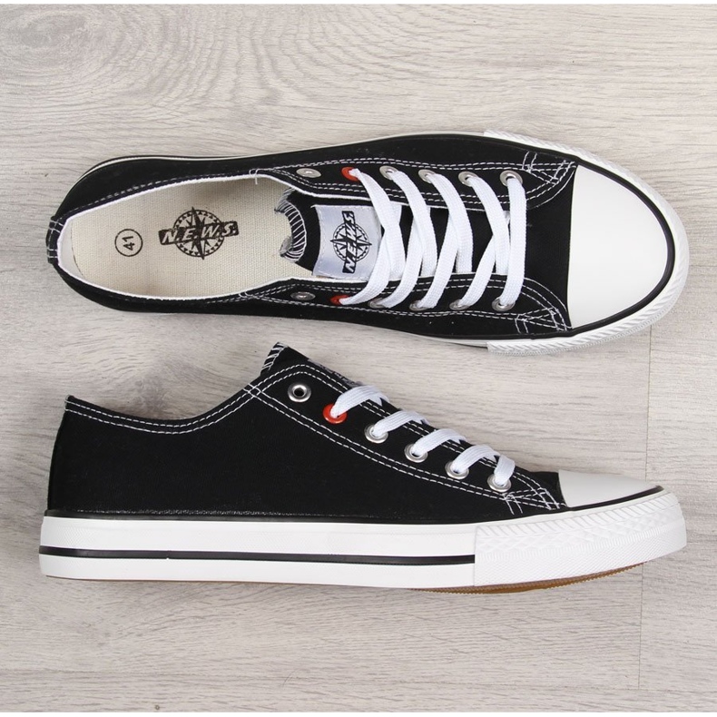 Baskets basses homme, noires NEWS le noir 1 Baskets basses homme, noires NEWS le noir 1