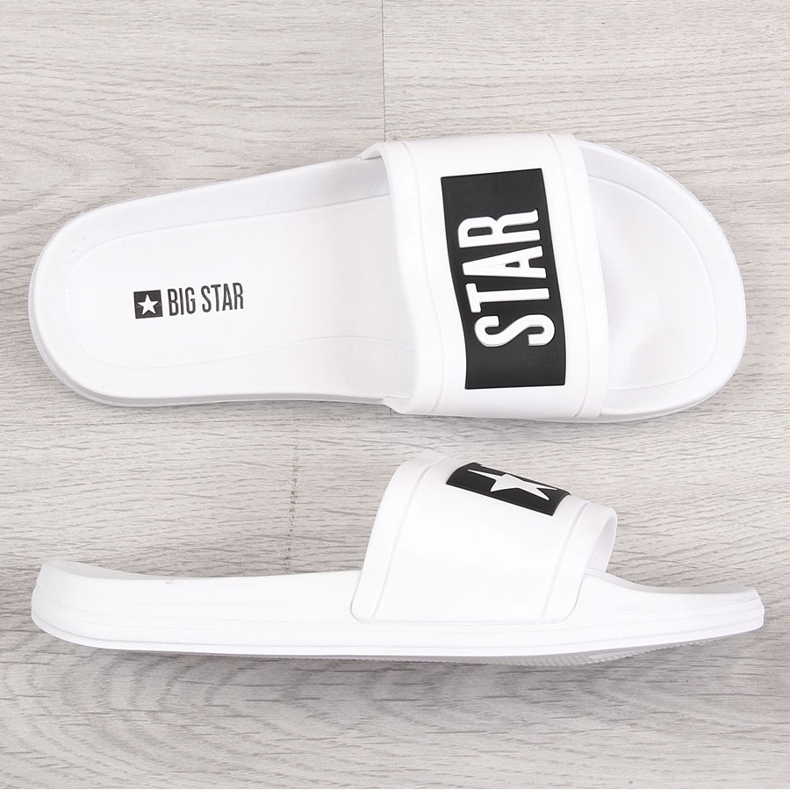 Chaussons de plage en caoutchouc blanc Big Star DD274A264 blanche 1 Chaussons de plage en caoutchouc blanc Big Star DD274A264 blanche 1
