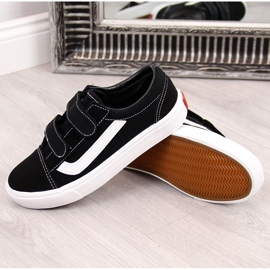 Baskets enfant Atletico noires à scratch noir 1