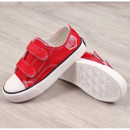 Baskets basses enfant Big Star FF374063 à scratch Rouge 1