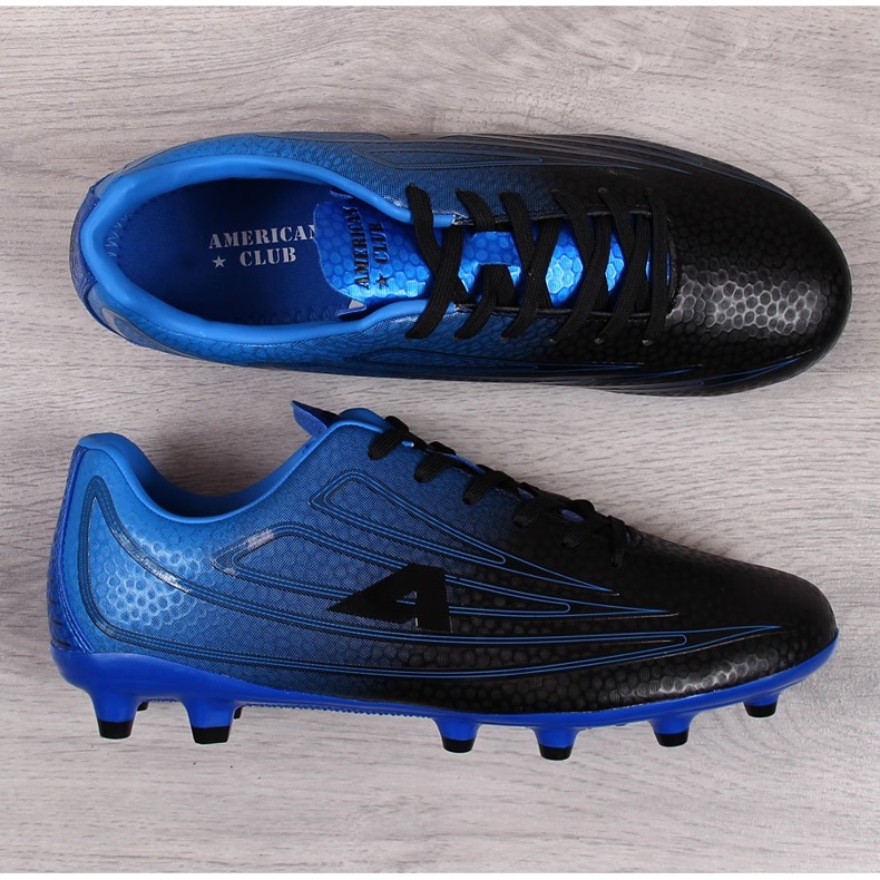 Chaussures de football American Club noires et bleues pour homme noir / bleu 1