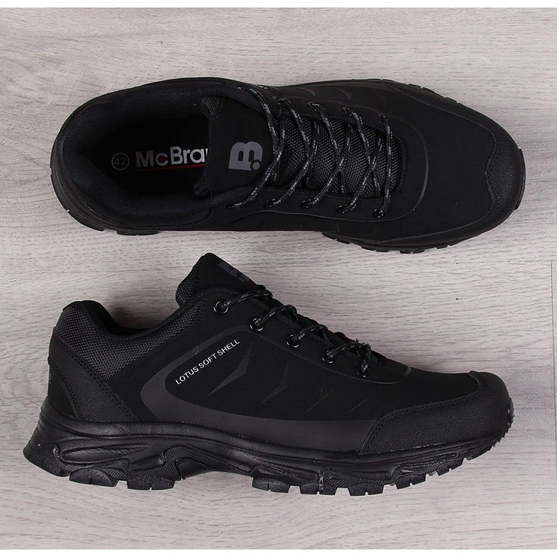 Chaussures de randonnée homme imperméables noires McBraun 1