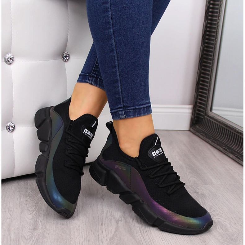 Chaussures de sport femme noires Big Star FF274A053 1