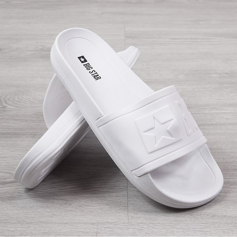 Chaussons de plage homme en caoutchouc blanc Big Star DD174687SS20 1
