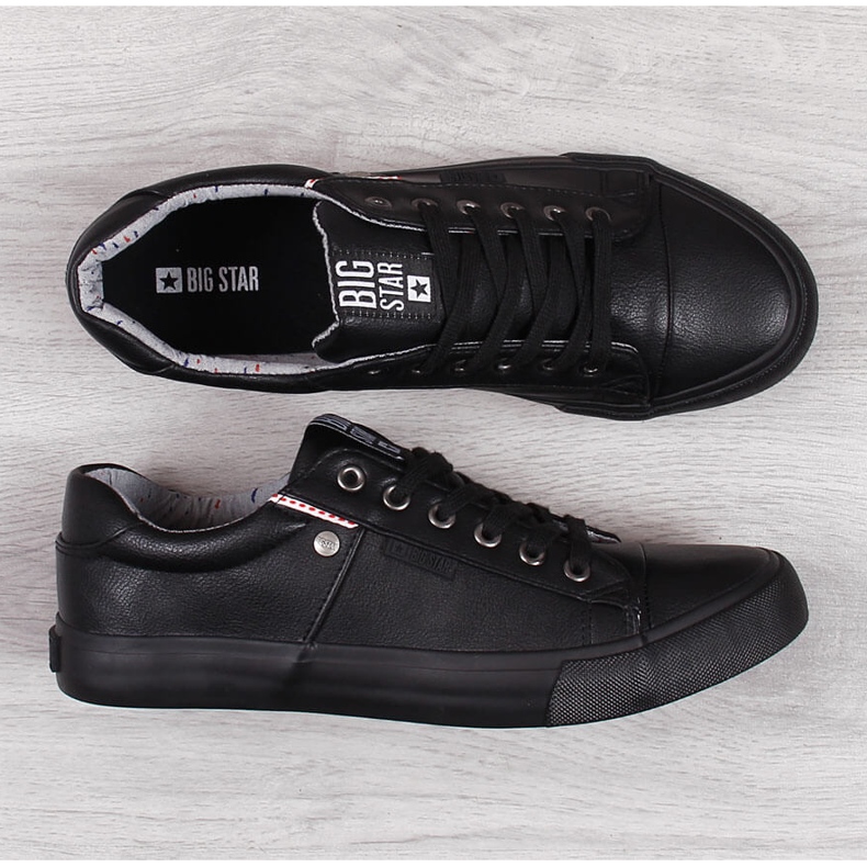 Homme low-top eco cuir noir Big Star GG174029 1