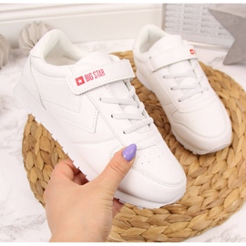 White Big Star GG374057 chaussures de sport blanches à velcro pour enfants 1