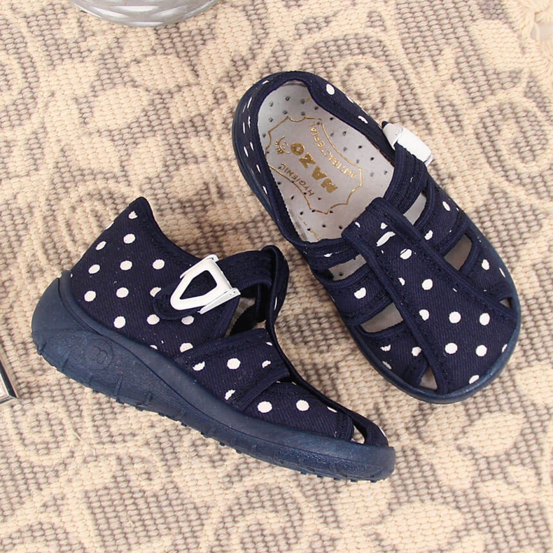 Chaussons fille, sandales Nazo bleu marine 2