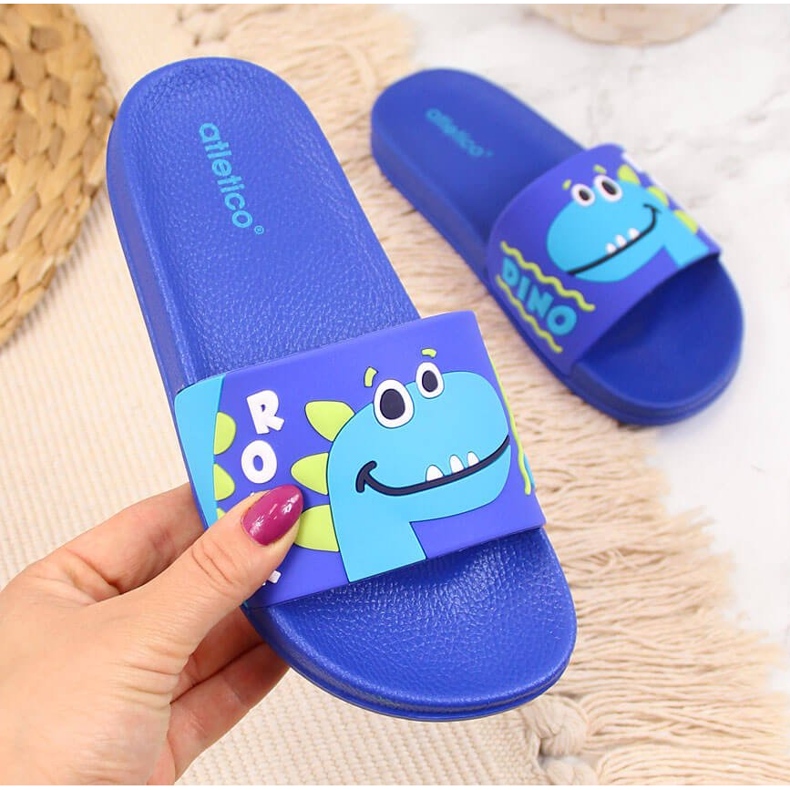 Chaussons de piscine garçon Atletico bleu 1