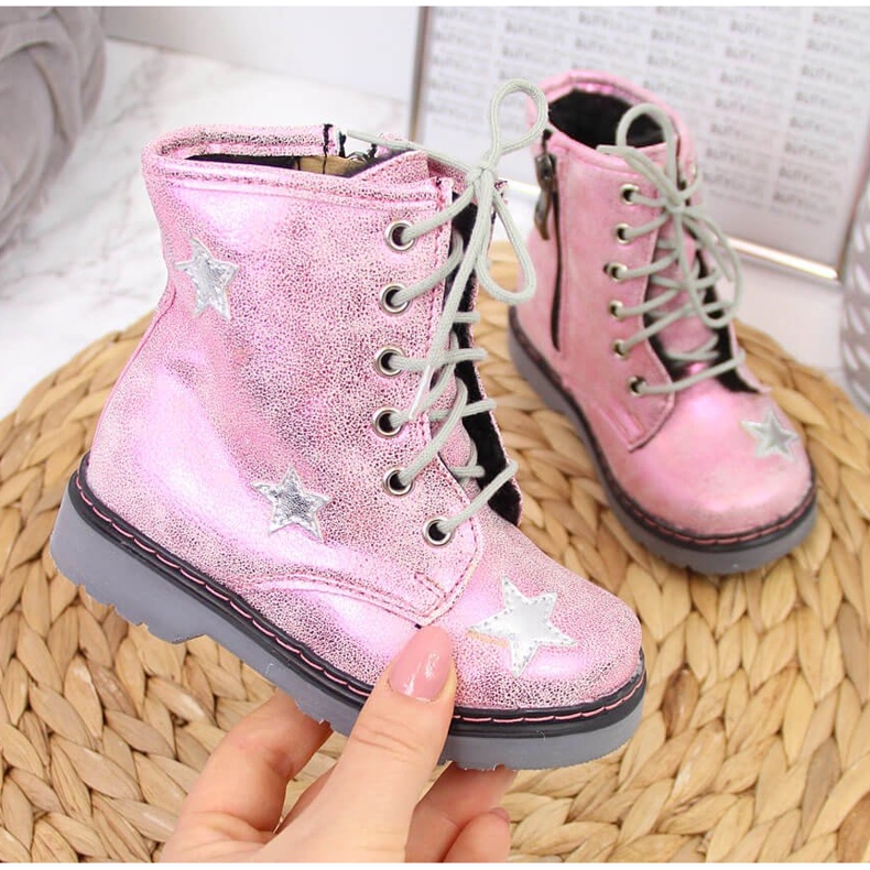 Bottes pour filles isolées roses Kornecki 6216 1