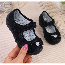 Chaussons ballerines fille Befado noir velcro le noir 1 Chaussons ballerines fille Befado noir velcro le noir 1