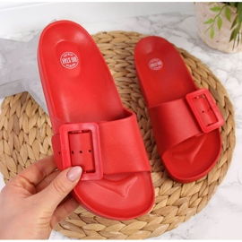 Chaussons de plage mousse rouge femme Big Star FF274A385 2