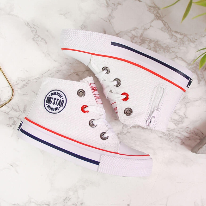 Baskets blanches zippées pour enfant Big Star HH374083 2 Baskets blanches zippées pour enfant Big Star HH374083 2
