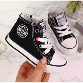 Baskets noires pour enfants avec fermeture éclair Big Star HH374084 2