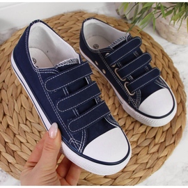 Baskets basses Atletico bleu marine pour enfant avec velcro 1