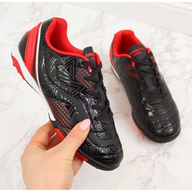 Chaussures de sport turf enfant American Club noir et rouge noir/rouge 1