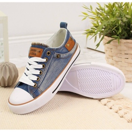 Baskets basses enfant American Club bleu marine 2