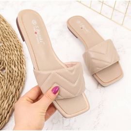 S.Barski Chaussons matelassés beiges femme S. Barski 2 S.Barski Chaussons matelassés beiges femme S. Barski 2