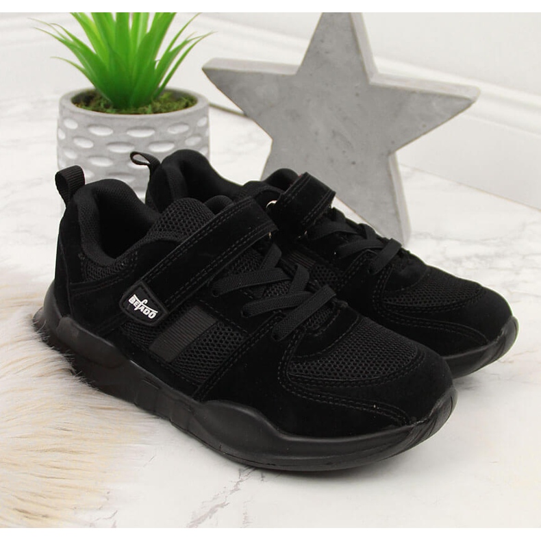 Chaussures de sport pour enfants Befado velcro noires 1