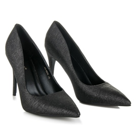 Talons hauts brillants le noir 1