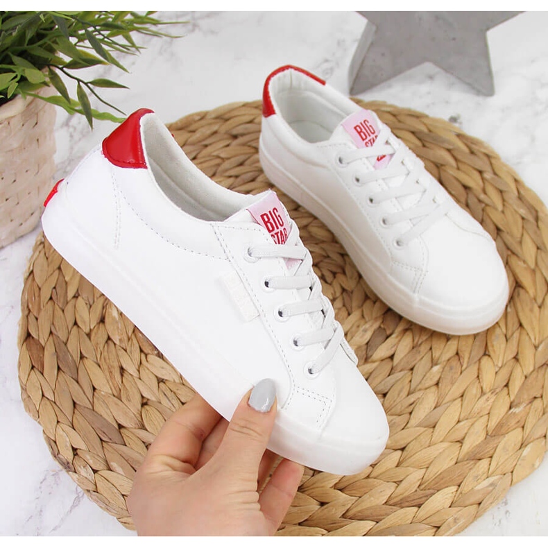 Baskets basses pour enfants en cuir écologique blanc Big Star DD374134 blanche 1 Baskets basses pour enfants en cuir écologique blanc Big Star DD374134 blanche 1