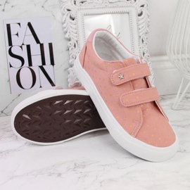 Baskets pour fille avec velcro étoiles roses Atletico 2