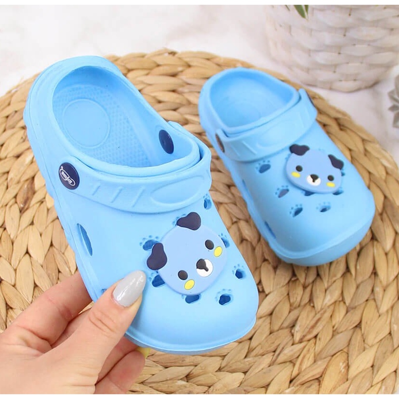 Chaussons en mousse pour enfants à la plage, bleu Befado 1