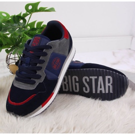 Chaussures de sport en cuir bleu marine Big Star GG274A055 multicolore 2