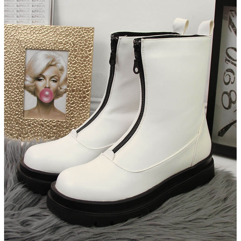 Travailleurs blancs eVento pour femmes avec une fermeture éclair à l'avant 2