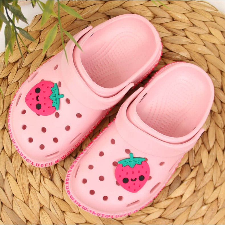 Chaussons mousse fille Atletico rose pour la piscine 1