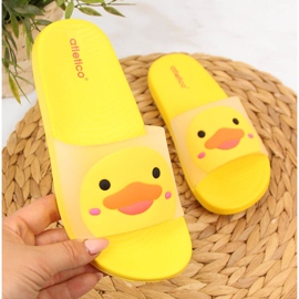 Chaussons pour enfants Atletico jaunes pour la piscine 2 Chaussons pour enfants Atletico jaunes pour la piscine 2