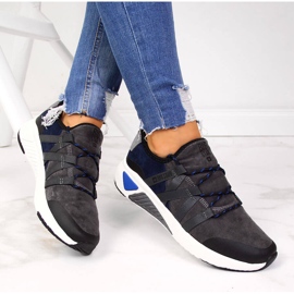 Chaussures de sport en cuir gris Big Star II274309 1