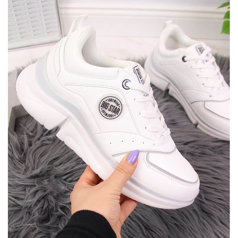 Chaussures de sport pour femmes sur la plate-forme blanche Big Star II274314 2
