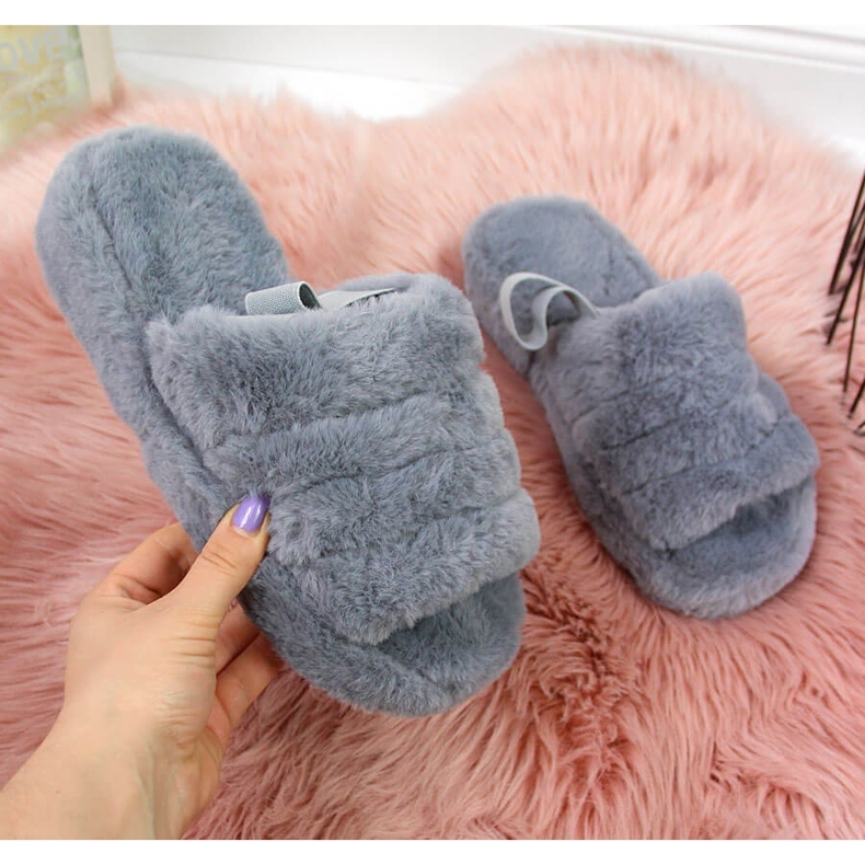 Chaussons femme gris Seastar home gris 2