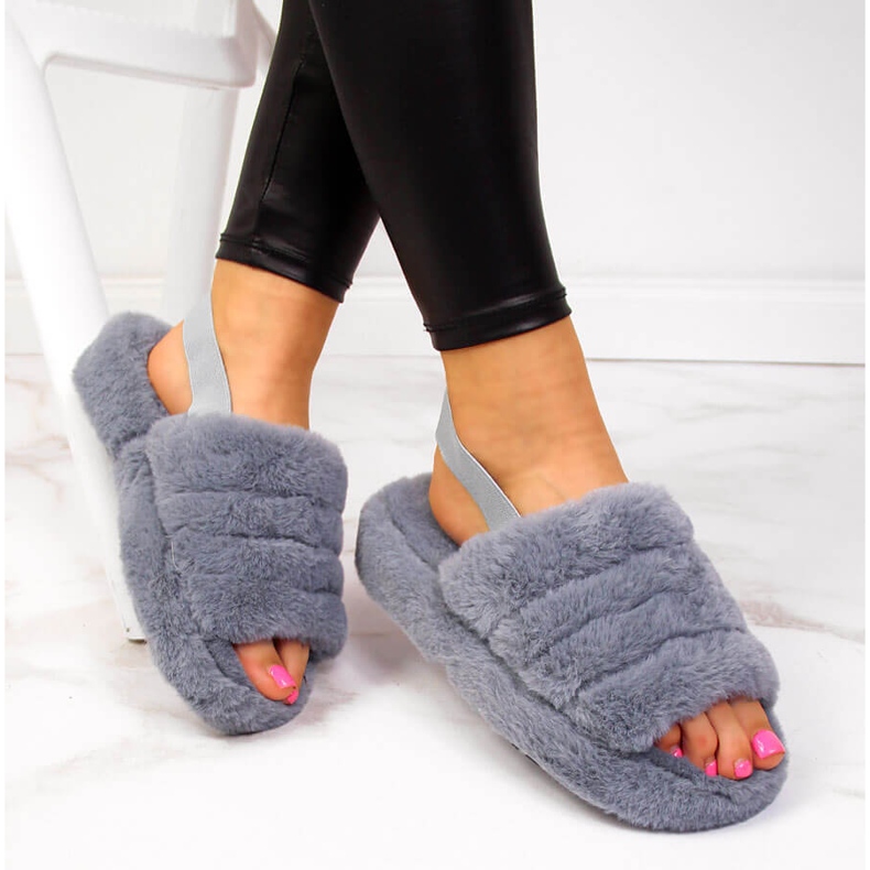 Chaussons femme gris Seastar home gris 1