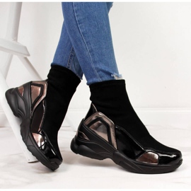 Baskets femme à talons compensés noir T.Sokolski le noir 1