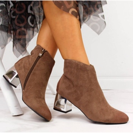 T.Sokolski Bottes pour femmes marron à talons décoratifs par T. Sokolski brun 1