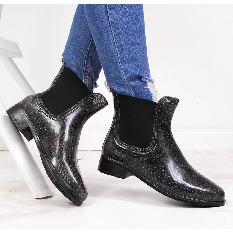 Galoches femme noir et argent, noir et argent T.Sokolski 1