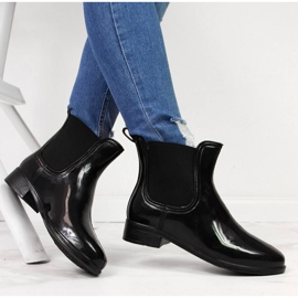 Bottines Jodhpur laquées noires galoches femme T.Sokolski le noir 1 Bottines Jodhpur laquées noires galoches femme T.Sokolski le noir 1