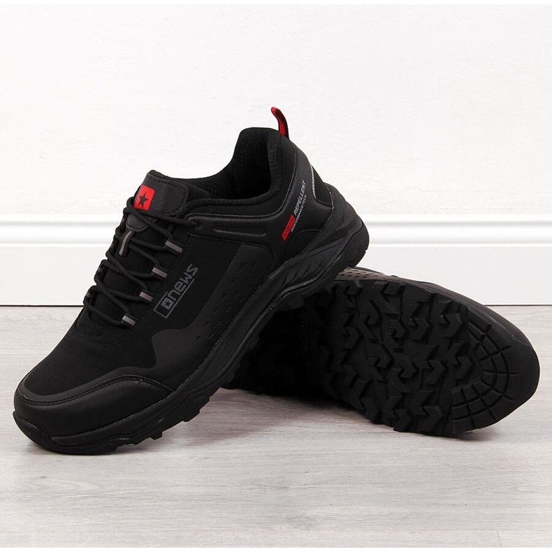 Chaussures de randonnée homme imperméables noires NEWS 1
